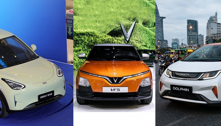 VinFast VF 5 cạnh tranh thế nào với bộ đôi xe điện Trung Quốc Geely EX2 và BYD Dolphin?